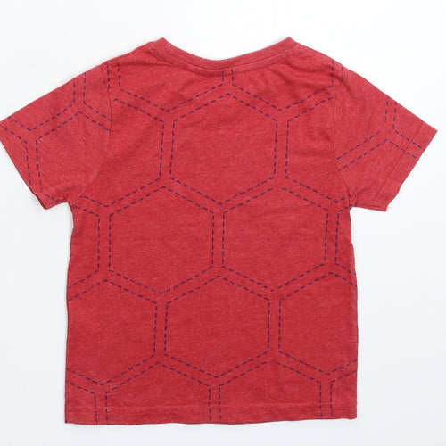 Hullabaloo Boys Red   Basic T-Shirt Size 5 Years