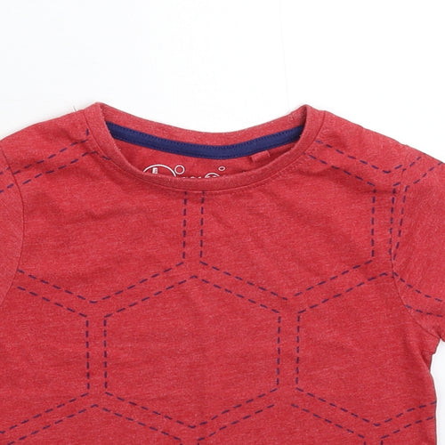 Hullabaloo Boys Red   Basic T-Shirt Size 5 Years