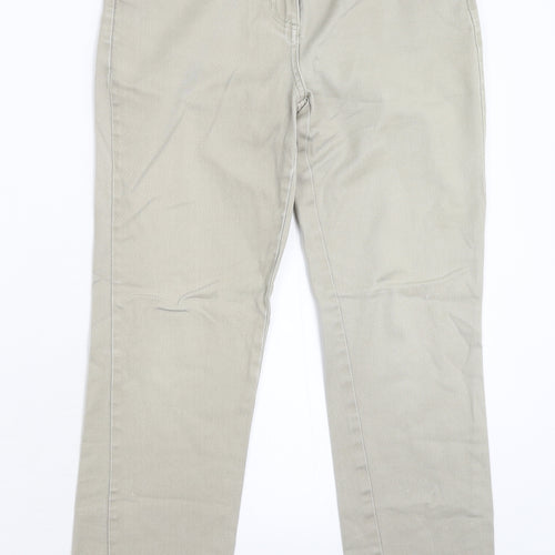 Debenhams Womens Grey  Denim Straight Jeans Size 10 L26 in