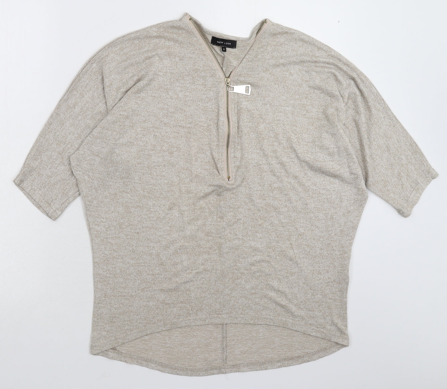 New Look Womens Grey  Knit Pullover Jumper Size S