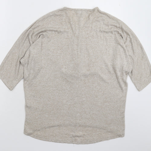 New Look Womens Grey  Knit Pullover Jumper Size S