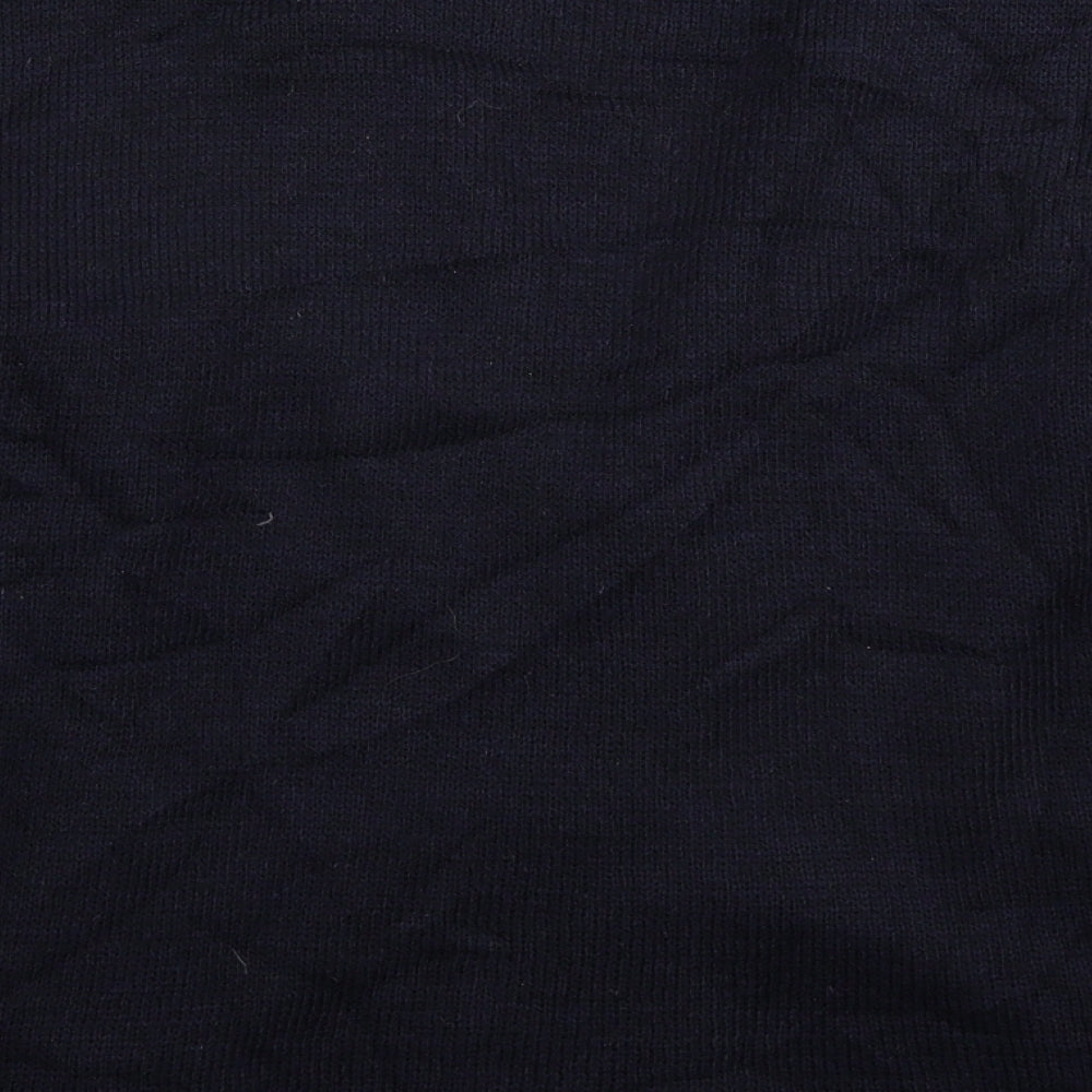 Initials Mens Blue Check Knit Cardigan Jumper Size XL