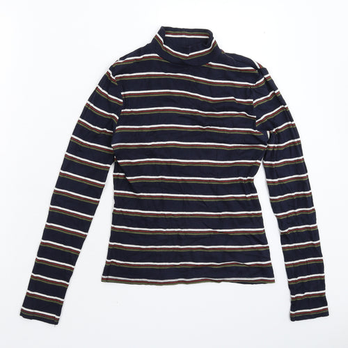 Cooperative Womens Blue Striped  Pullover Jumper Size M