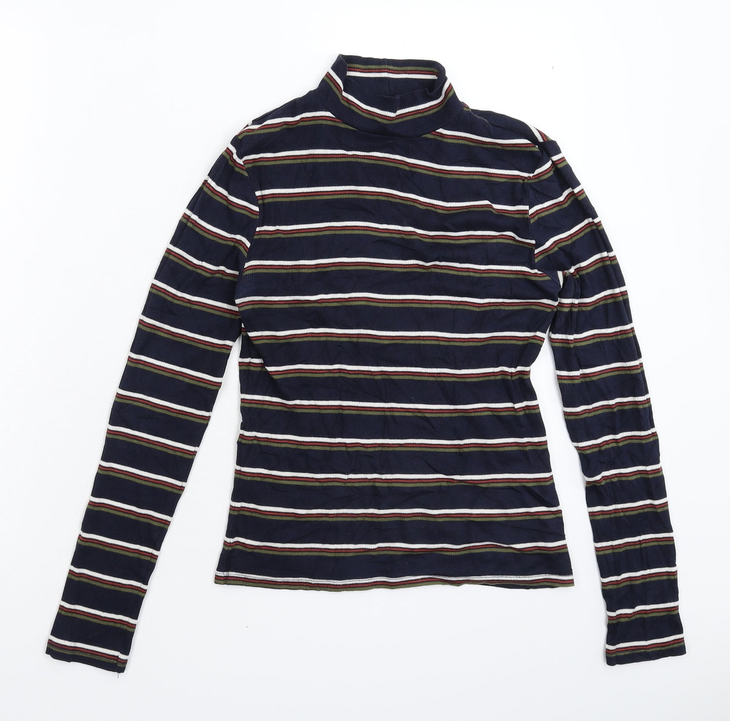Cooperative Womens Blue Striped  Pullover Jumper Size M