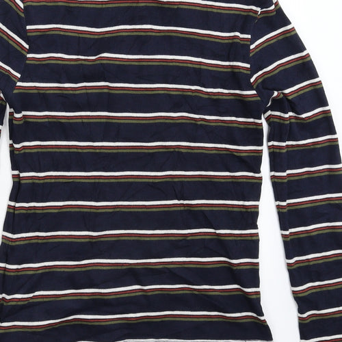 Cooperative Womens Blue Striped  Pullover Jumper Size M