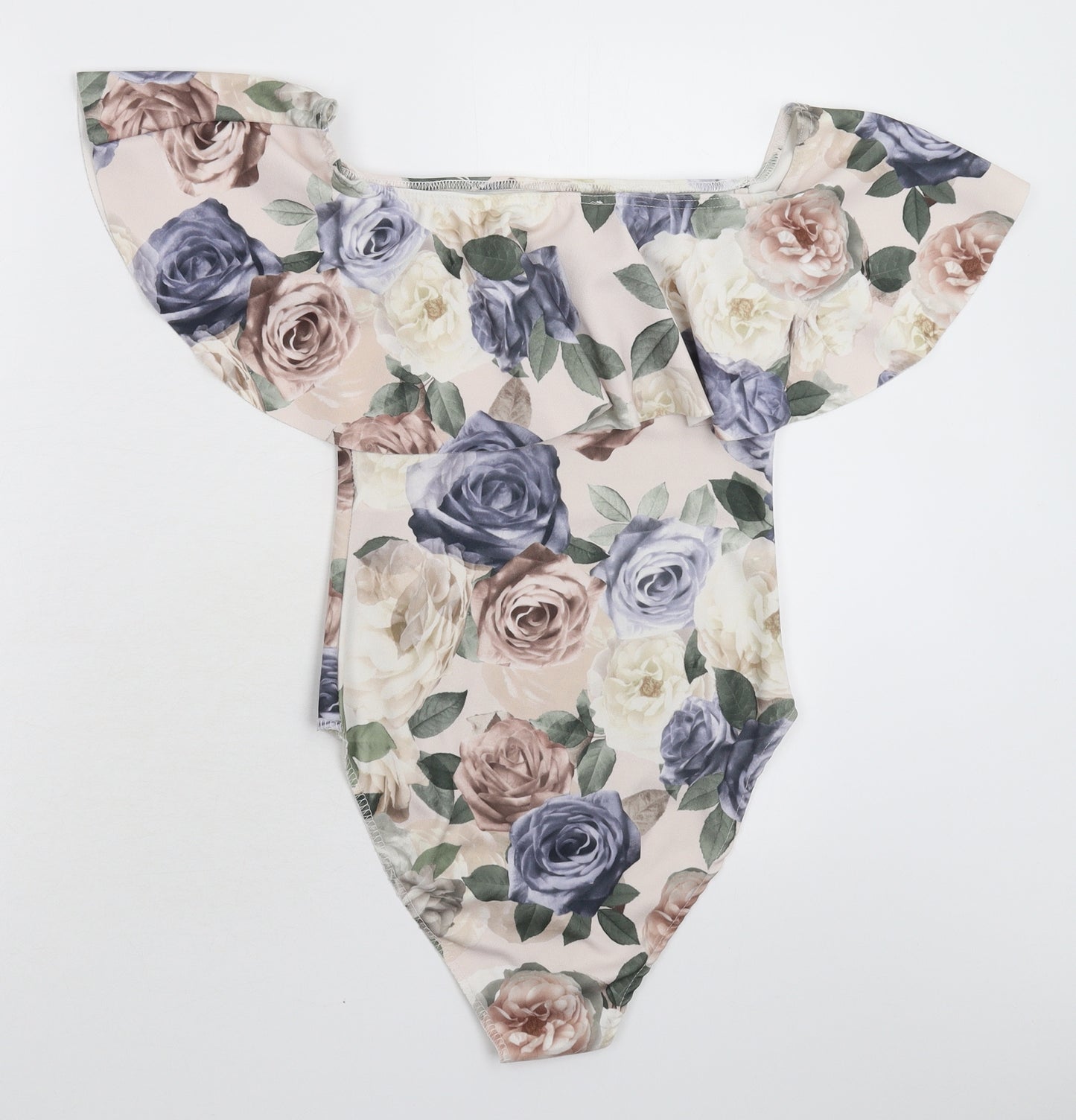 New Look Womens Multicoloured Floral  Bodysuit One-Piece Size 12