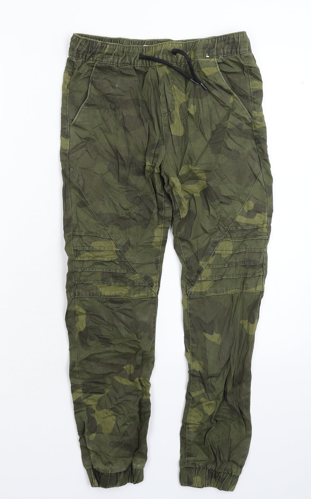 Primark Boys Green Camouflage  Jogger Trousers Size 10 Years