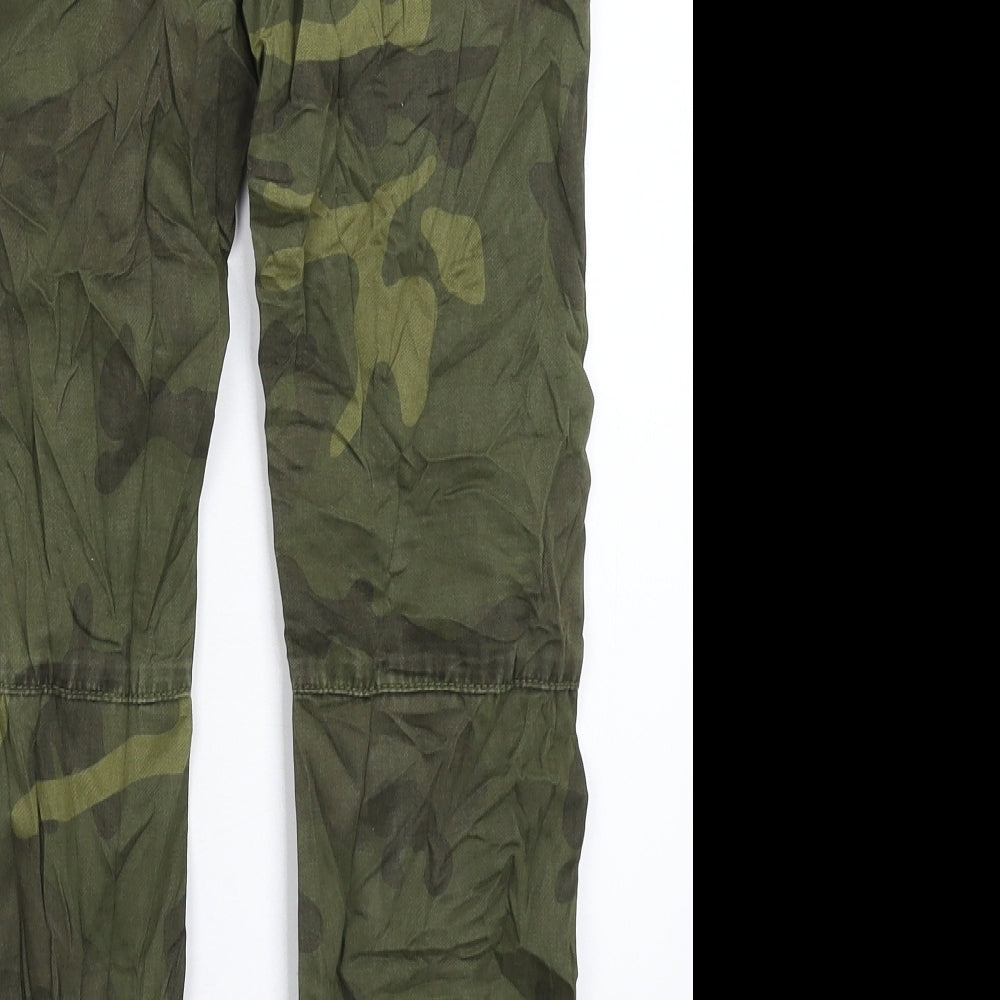 Primark Boys Green Camouflage  Jogger Trousers Size 10 Years