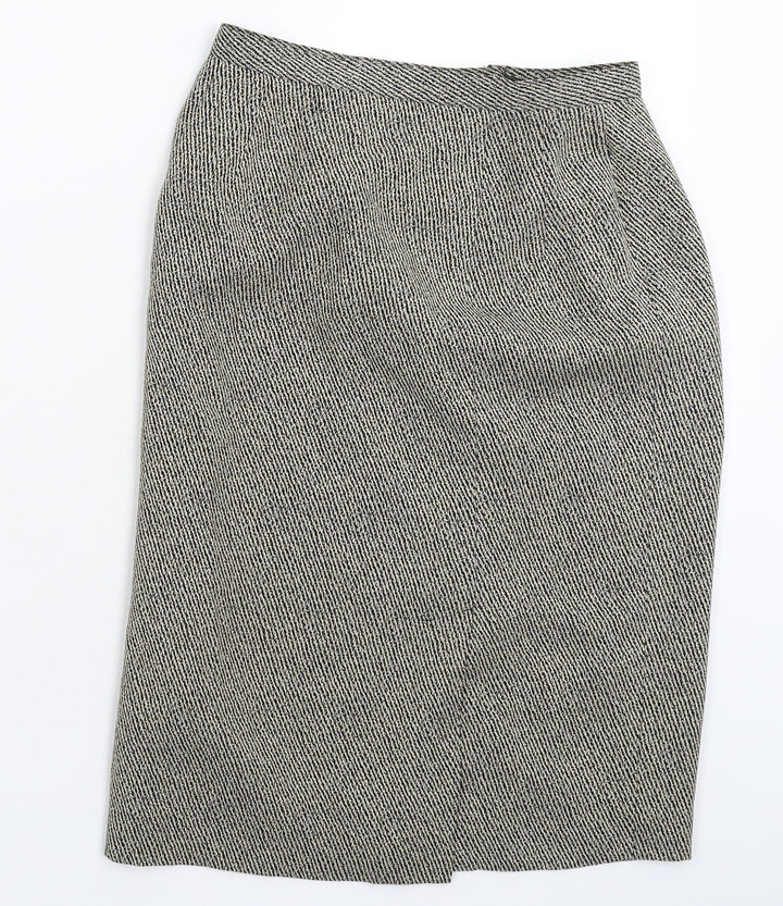 Country Casuals Womens Beige Striped Straight & Pencil Skirt Size 8