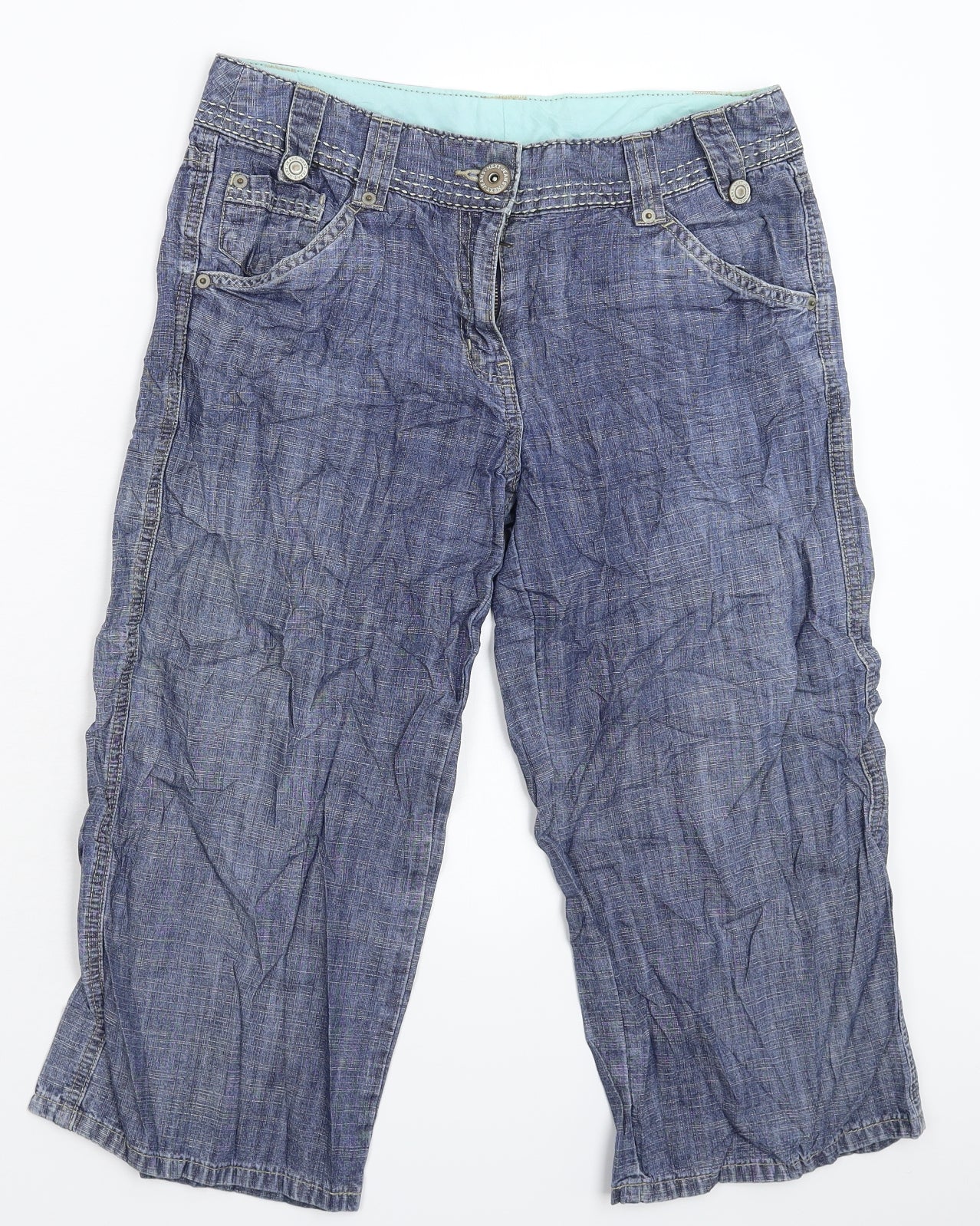 NEXT Womens Blue  Denim Cropped Jeans Size 10 L20 in