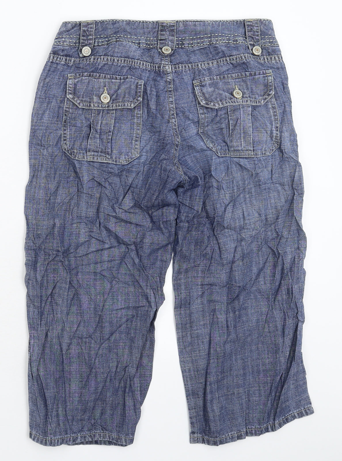 NEXT Womens Blue  Denim Cropped Jeans Size 10 L20 in