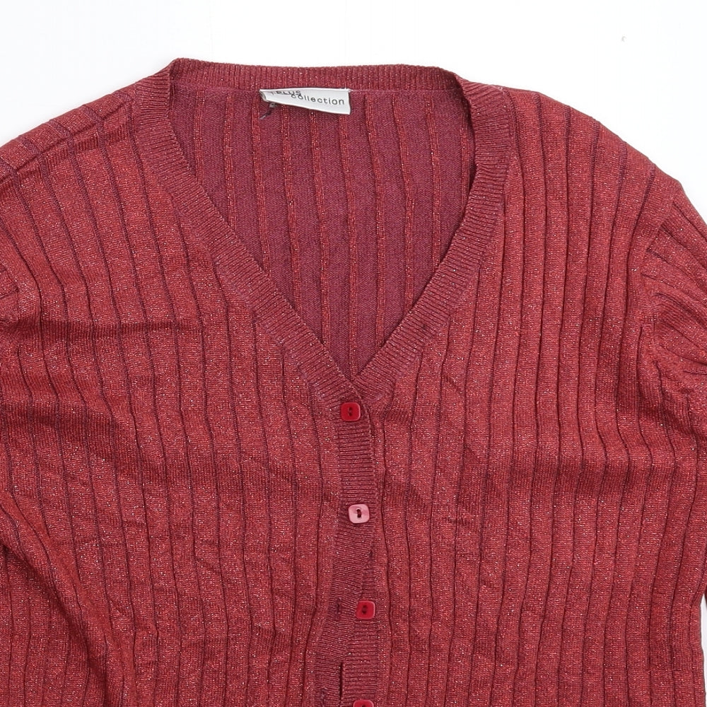 Plus Collection Womens Pink  Knit Cardigan Jumper Size 18
