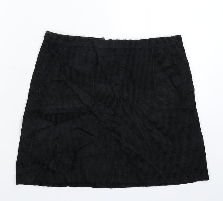 New Look Girls Black Corduroy Mini Skirt Size 13 Years