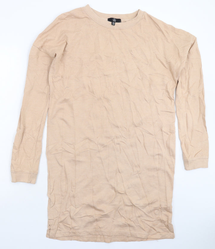 Missguided Womens Beige Jumper Dress Size 10