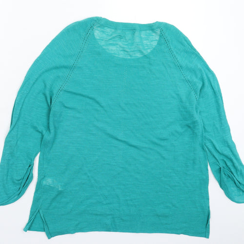 Monsoon Womens Green  Knit Pullover Jumper Size M