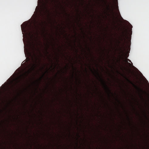 ruby rocks bty Womens Red Colourblock  Fit & Flare  Size 10