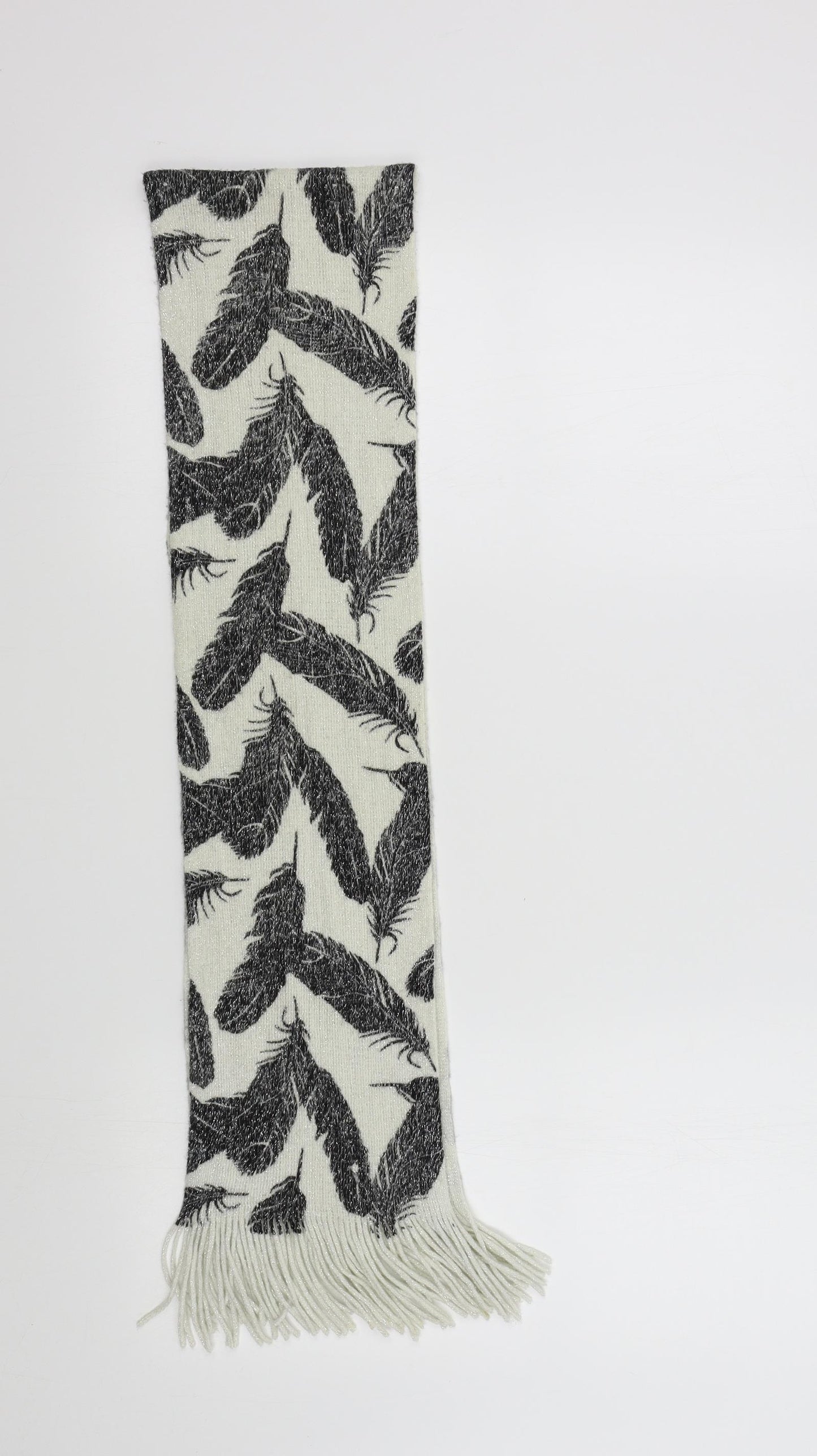 Preworn Womens White Geometric   Scarf