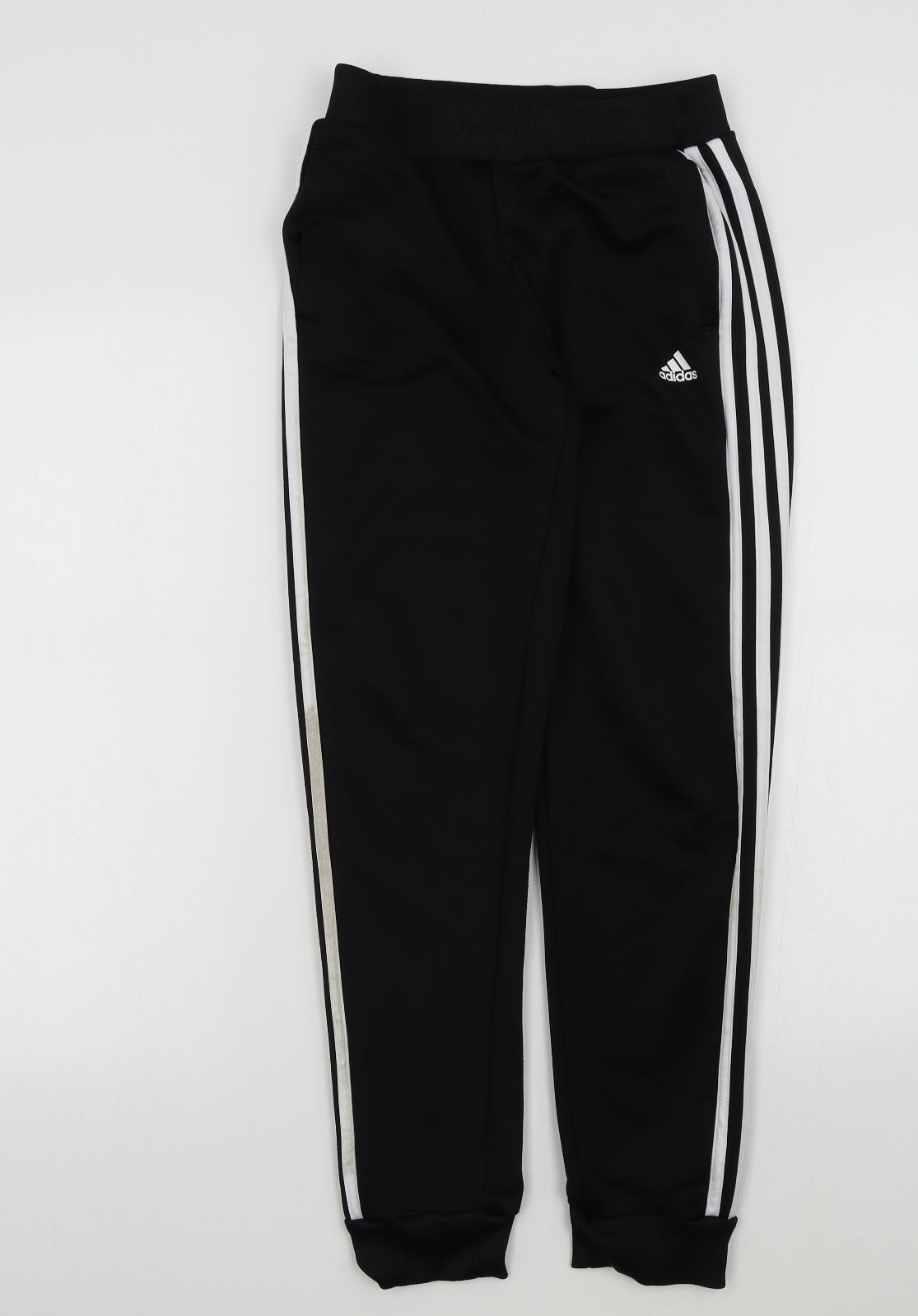 adidas Boys Black Colourblock  Jogger Trousers Size 11-12 Years