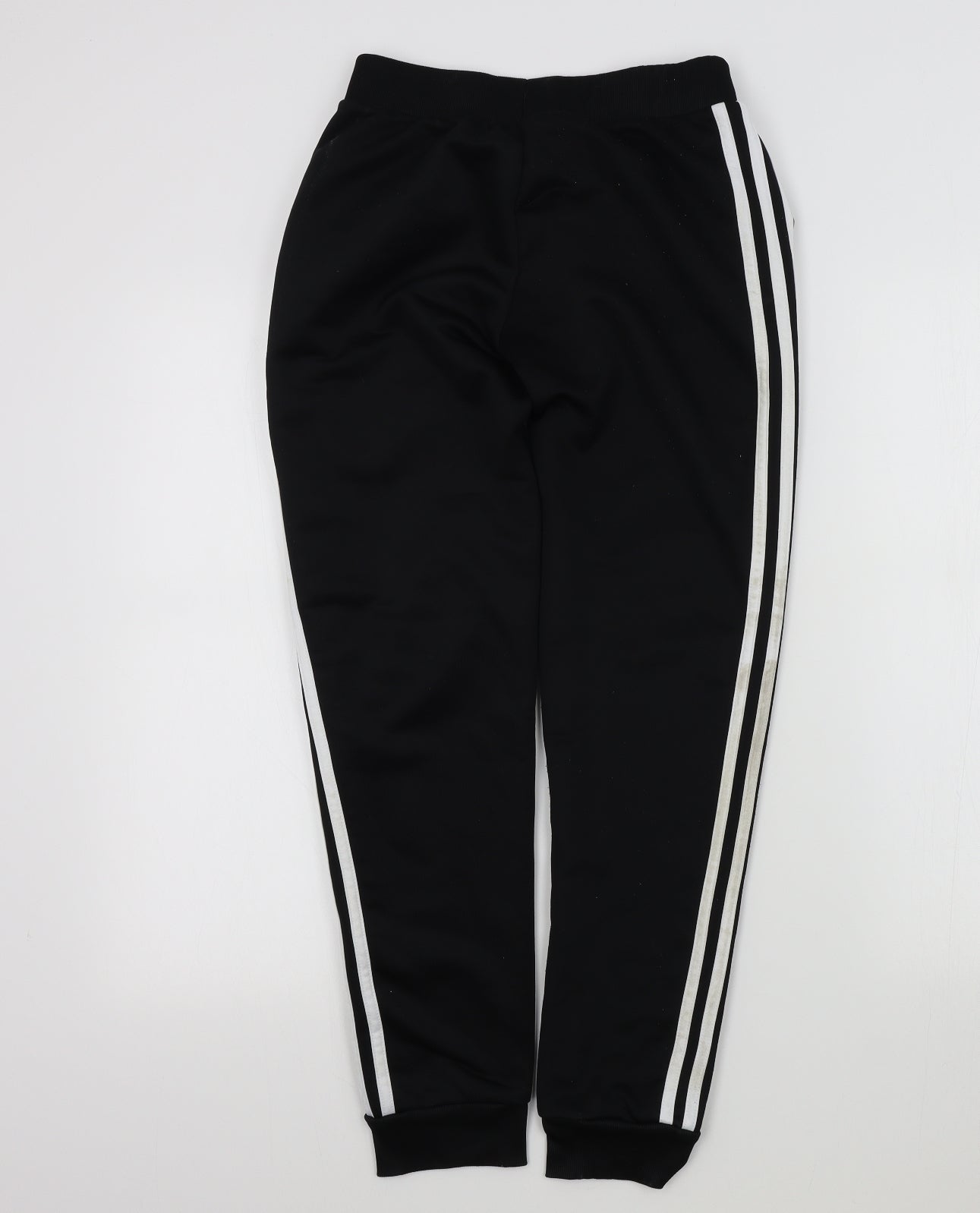 adidas Boys Black Colourblock  Jogger Trousers Size 11-12 Years