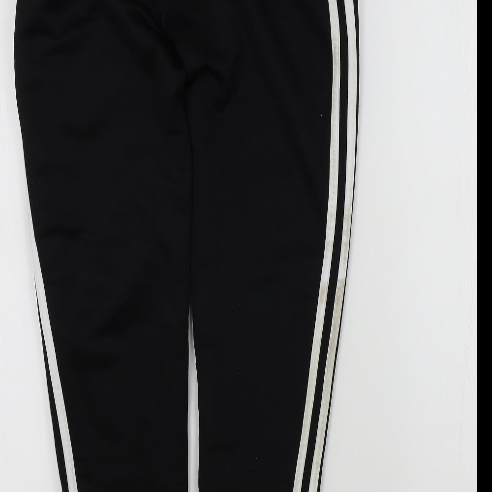 adidas Boys Black Colourblock  Jogger Trousers Size 11-12 Years