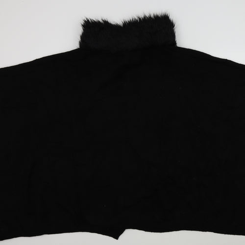 M&S Womens Black   Wrap Jumper One Size
