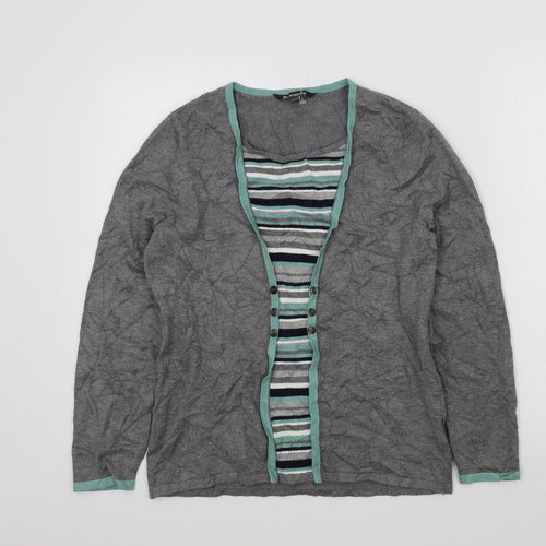 Bonmarché Womens Grey   Pullover Jumper Size 12