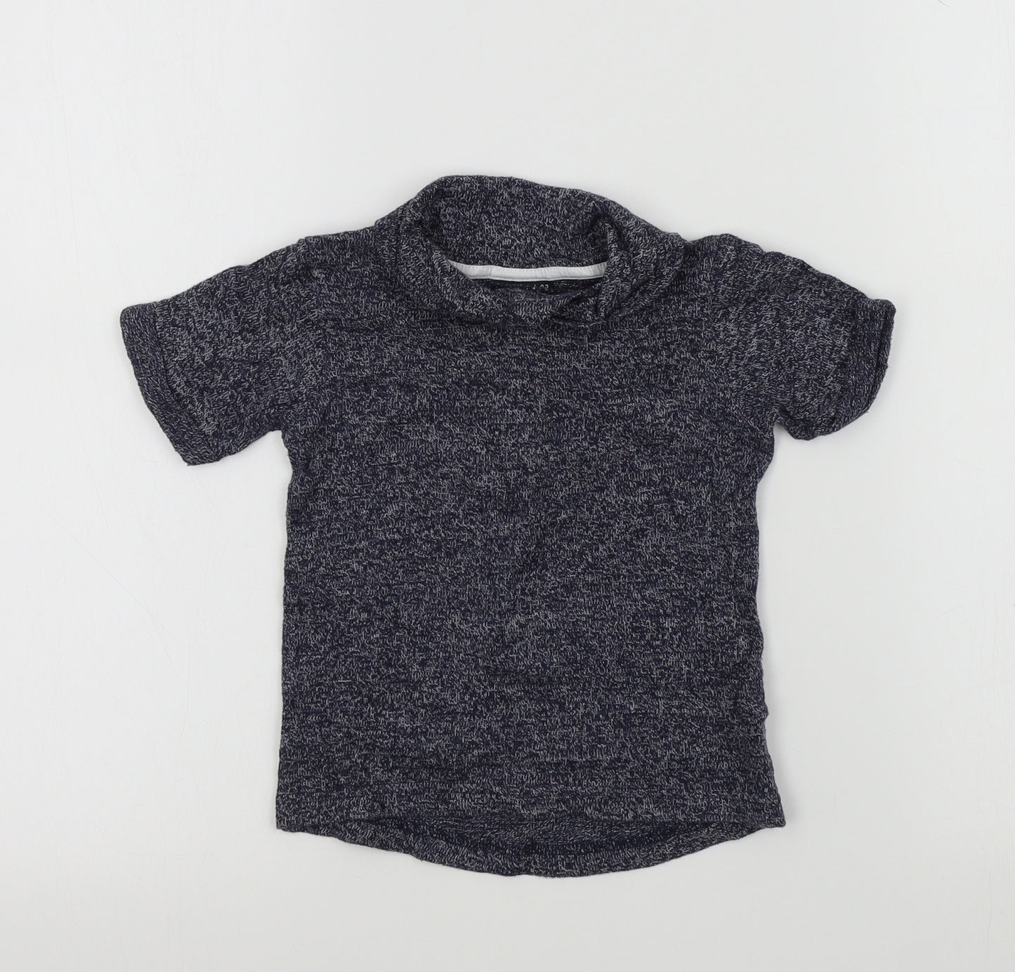 NEXT Girls Blue Colourblock  Basic T-Shirt Size 12-18 Months