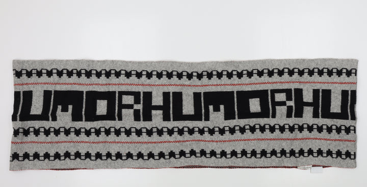 humoh Unisex Grey Geometric Scarf