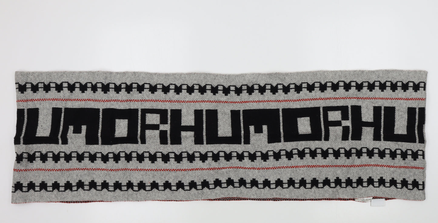 humoh Unisex Grey Geometric   Scarf