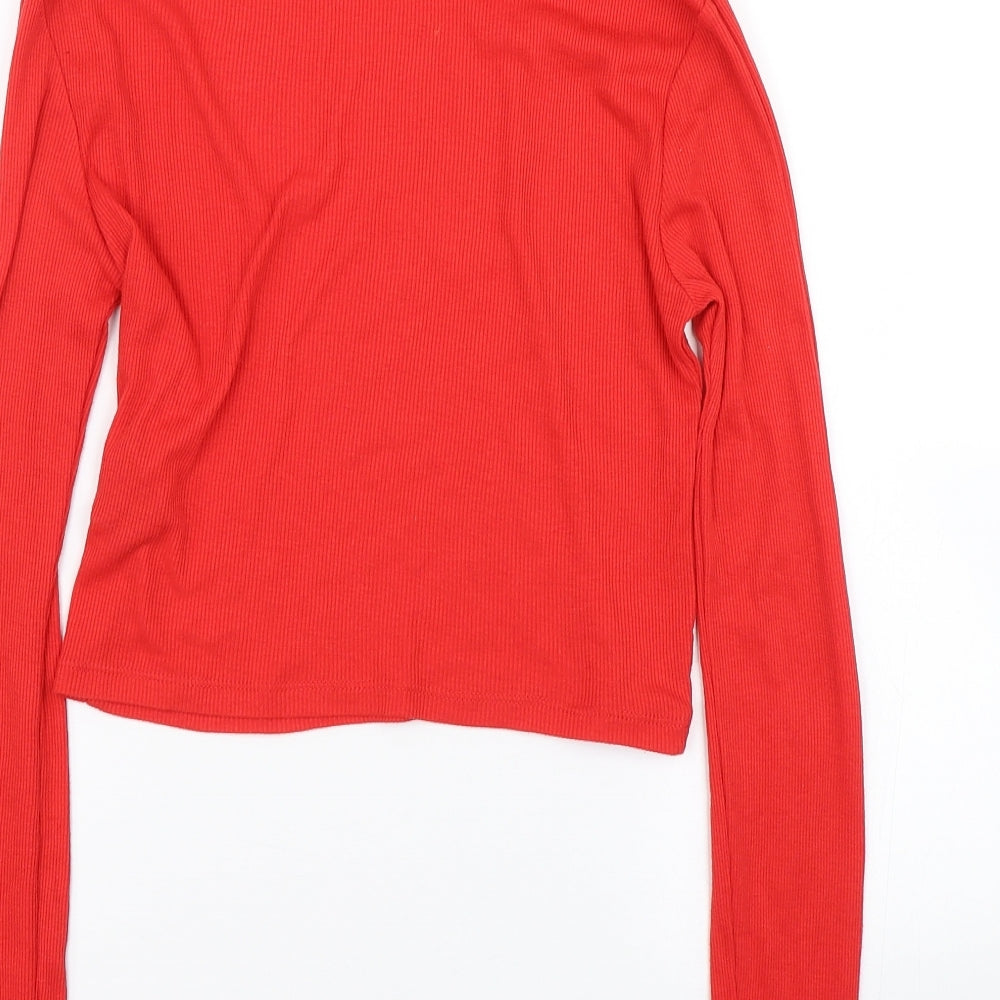 Cooperative Womens Red   Wrap T-Shirt Size S