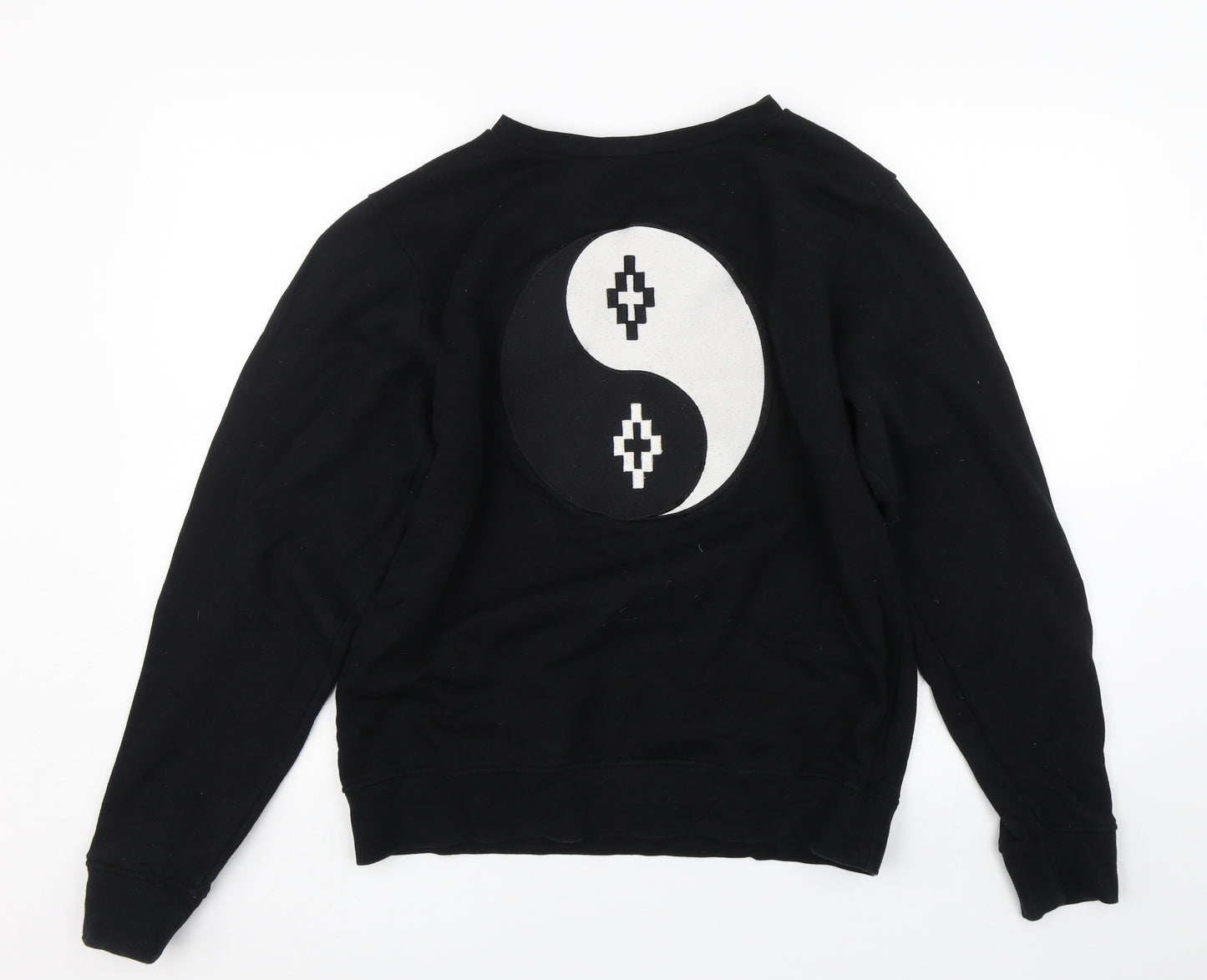 Mercelo Burlon Mens Black   Pullover Sweatshirt Size M