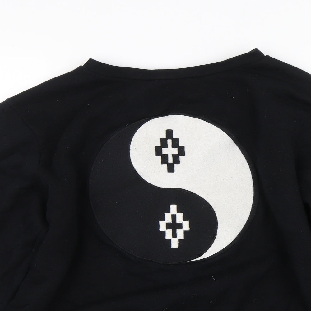 Mercelo Burlon Mens Black   Pullover Sweatshirt Size M