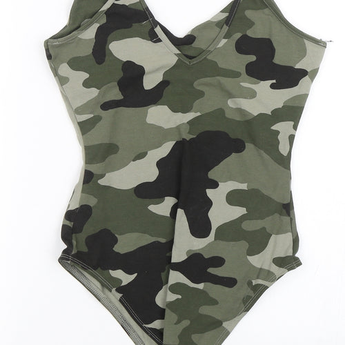 Primark Womens Green Camouflage  Basic Tank Size 10