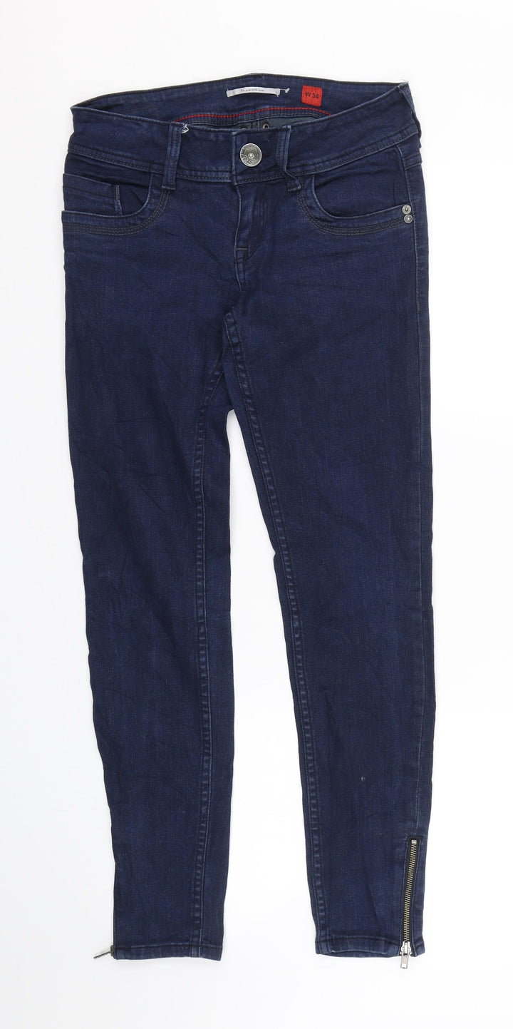 QS Womens Blue  Denim Skinny Jeans Size 34 L27 in