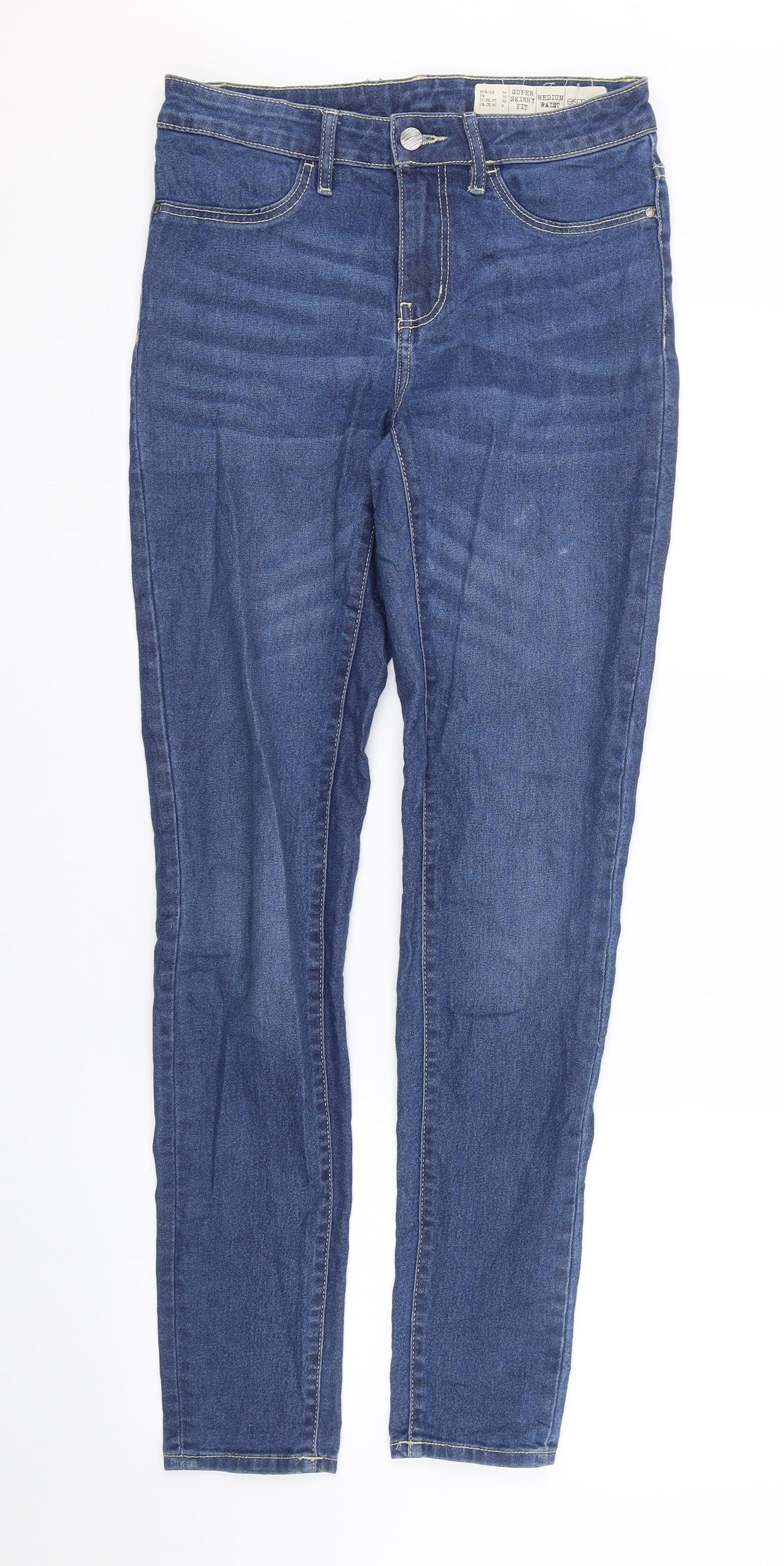 ESMARA Womens Blue  Denim Skinny Jeans Size 8 L29 in