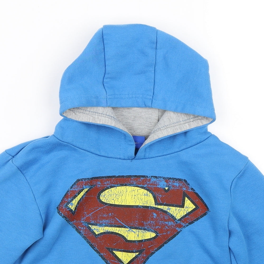 Superman Boys Blue   Pullover Hoodie Size 5-6 Years  - Superman