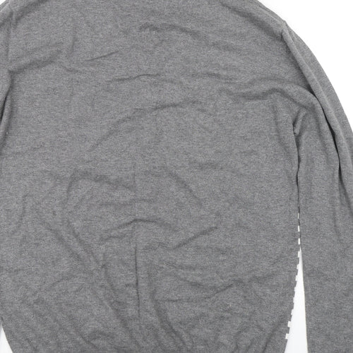 SCOUT Mens Grey Striped  Pullover Jumper Size L