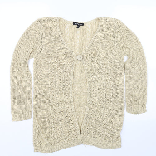 Originals Womens Beige  Knit Cardigan Jumper Size 12