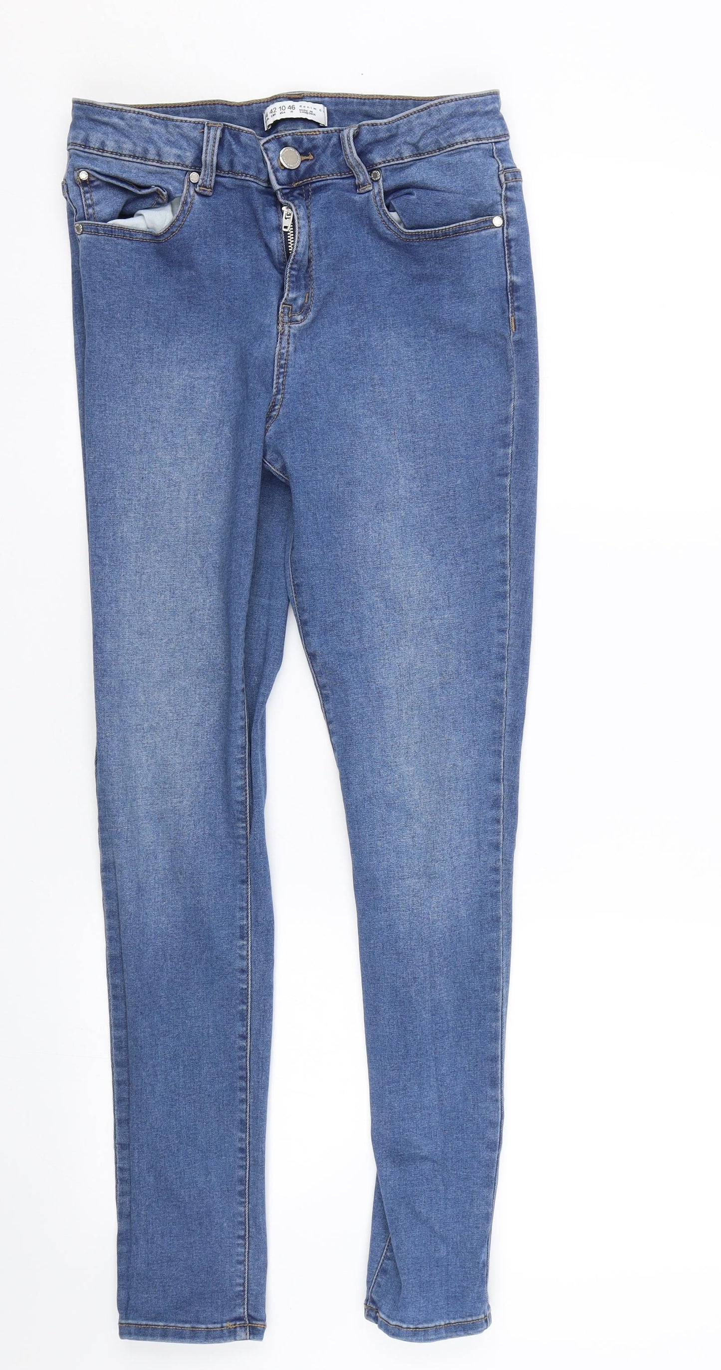 Pirmark Womens Blue  Denim Skinny Jeans Size 14 L26 in