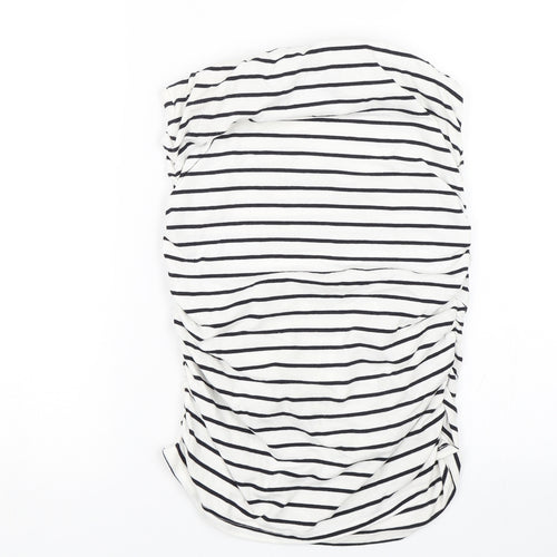 Dorothy Perkins Womens White Striped  Wrap Skirt Size 10