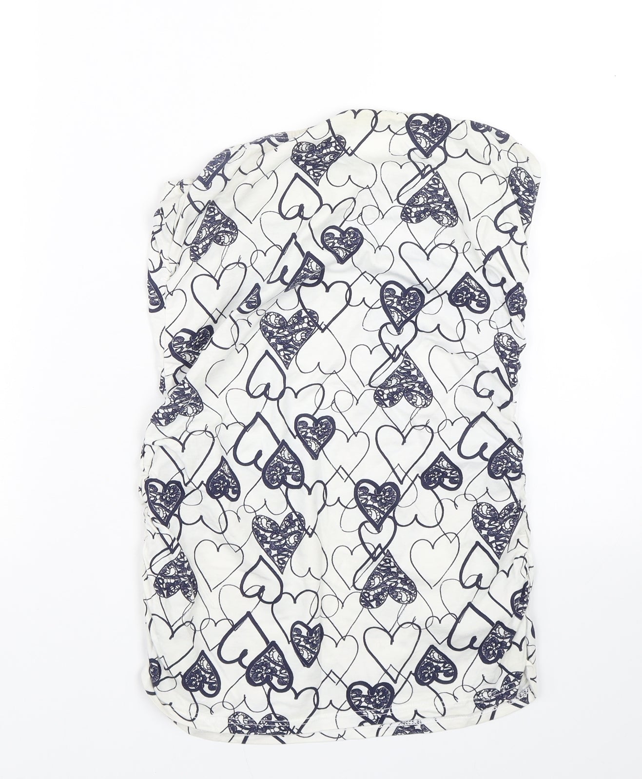 Dorothy Perkins Womens White Floral  Wrap T-Shirt Size 10  - HEARTS