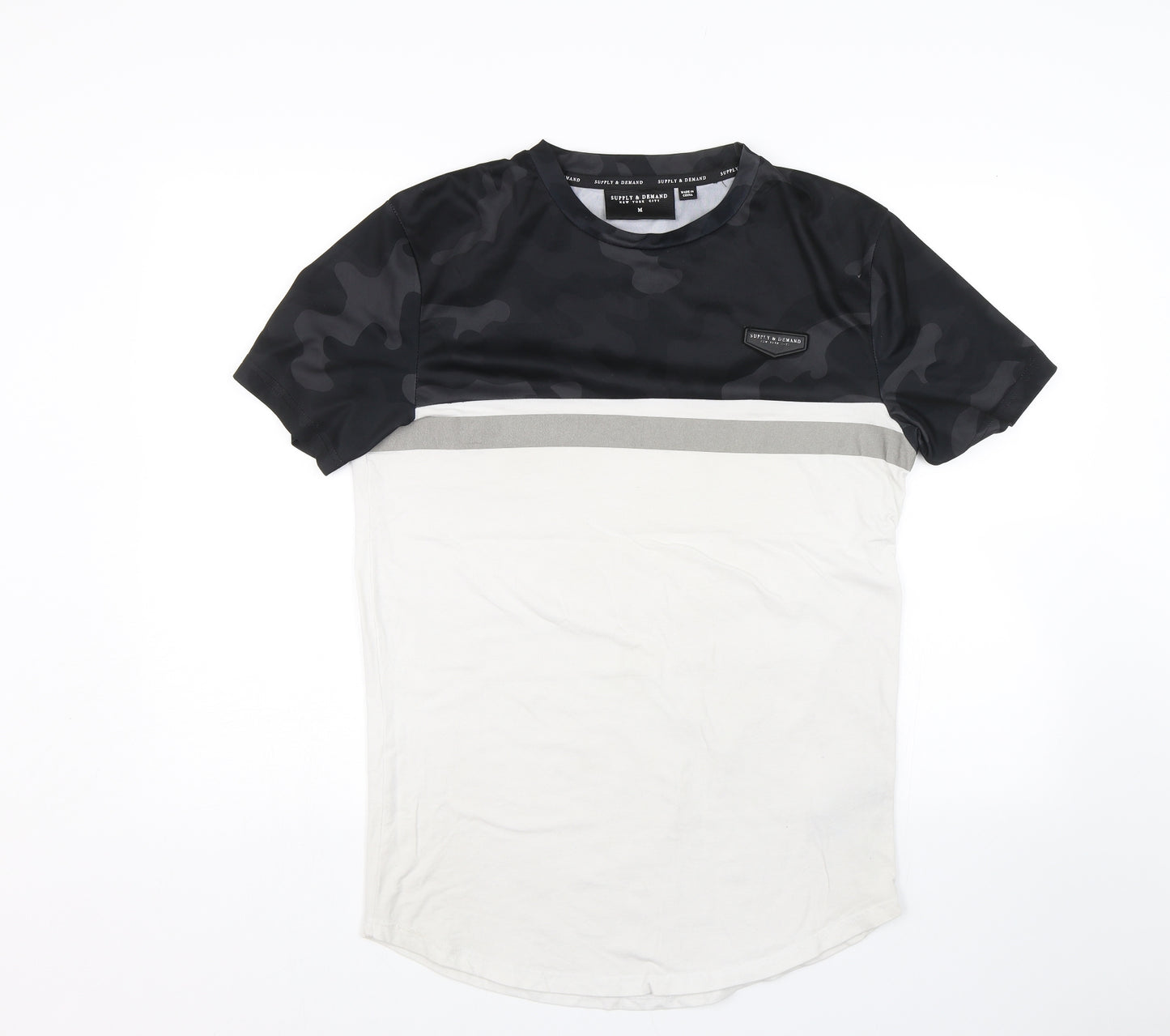 Supply & Demand Co. Mens White Camouflage   T-Shirt Size M