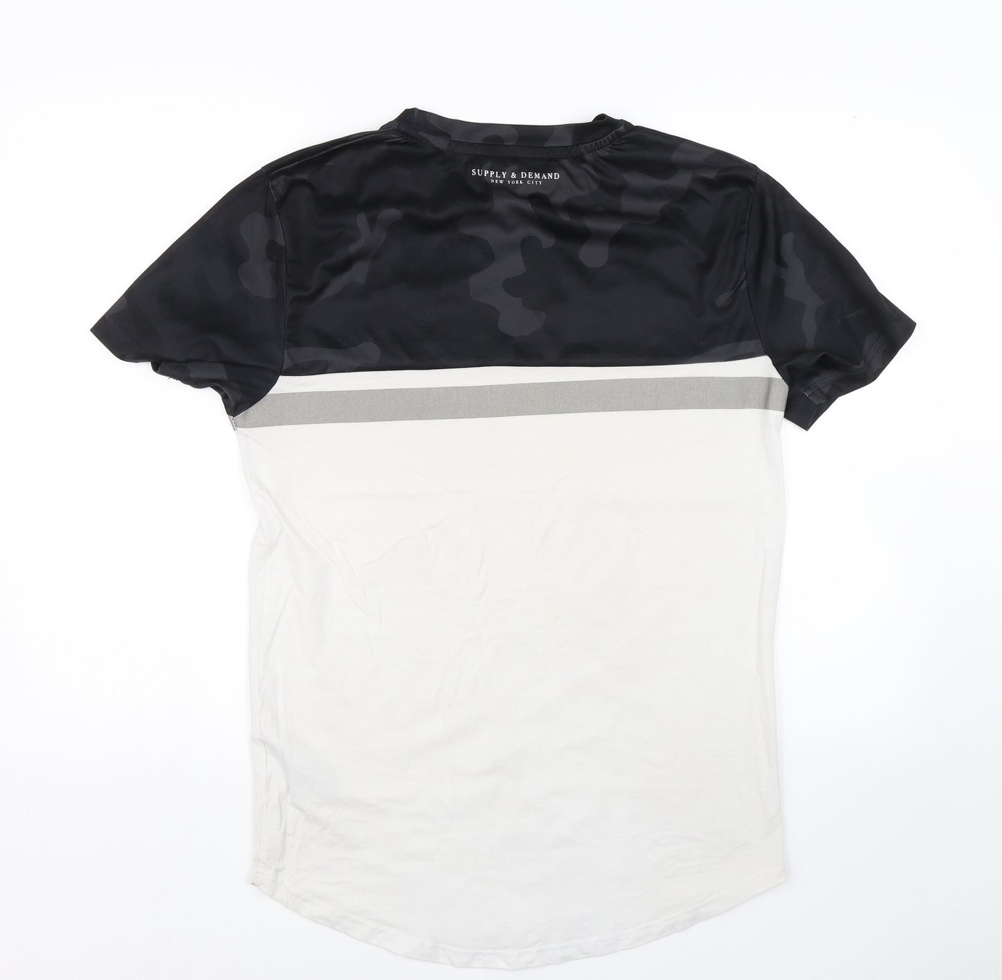 Supply & Demand Co. Mens White Camouflage   T-Shirt Size M