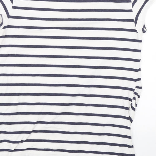 H&M Mama Womens Blue Striped  Basic T-Shirt Size M