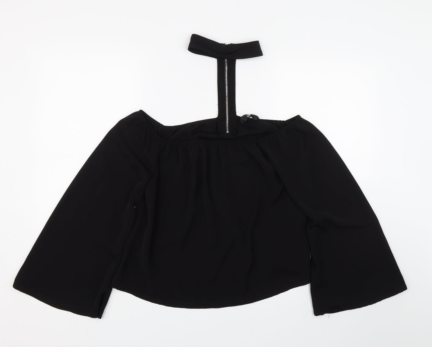 Missguided Womens Black   Cropped T-Shirt Size 10