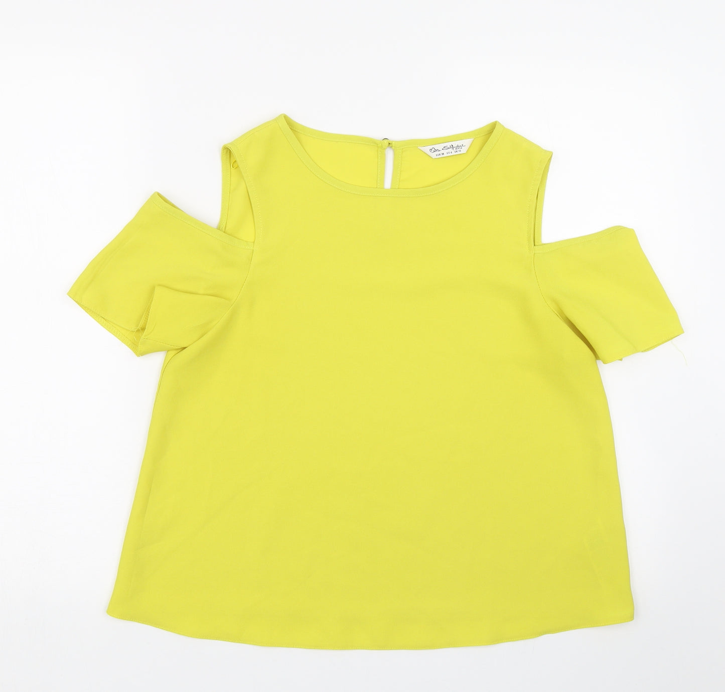 Miss Selfridge Womens Yellow   Basic T-Shirt Size 10