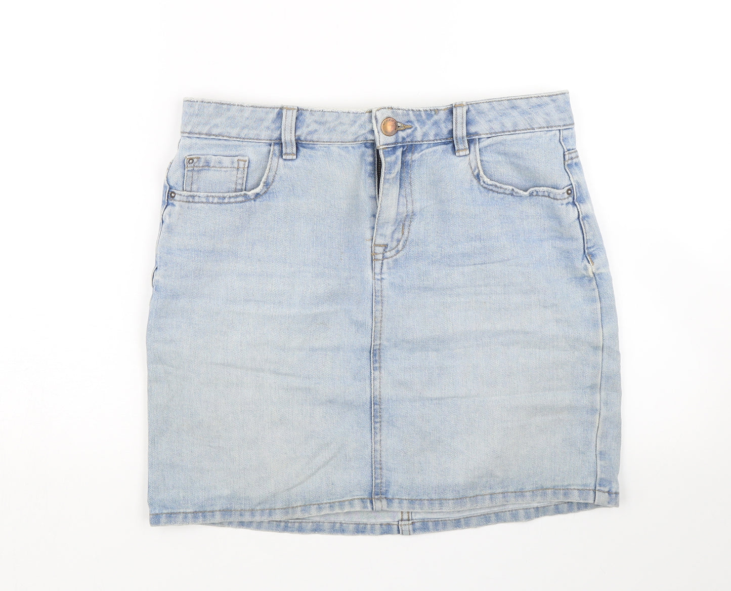 New Look Womens Blue  Denim Mini Skirt Size 10
