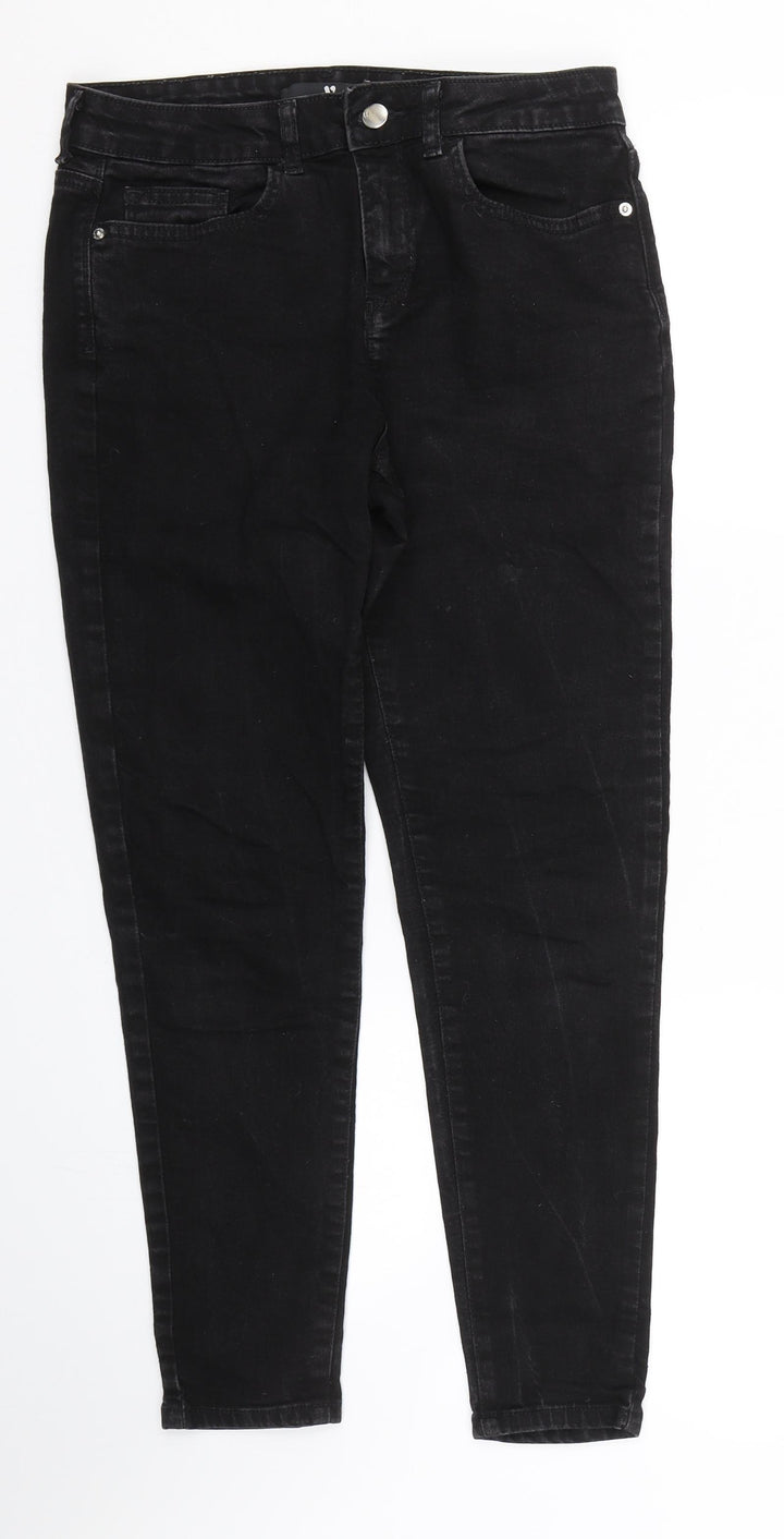 Very Womens Black Denim Skinny Jeans Size 10 L24.5 in