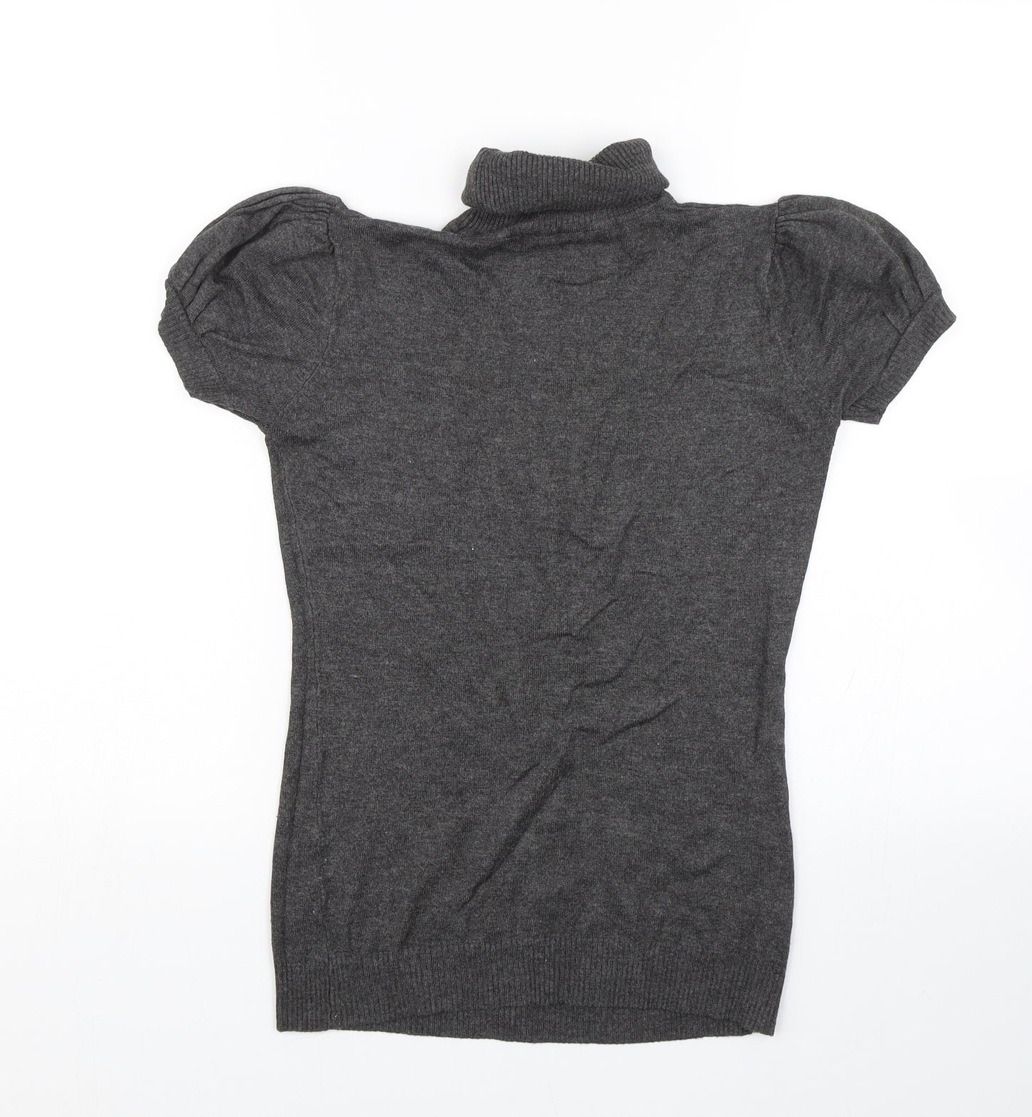 Panacher Womens Grey  Knit Basic T-Shirt Size S