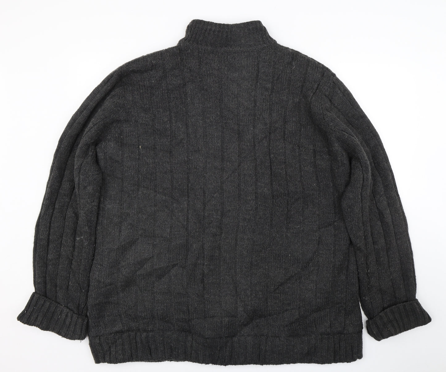 F&F Mens Grey  Knit Full Zip Sweatshirt Size 3XL